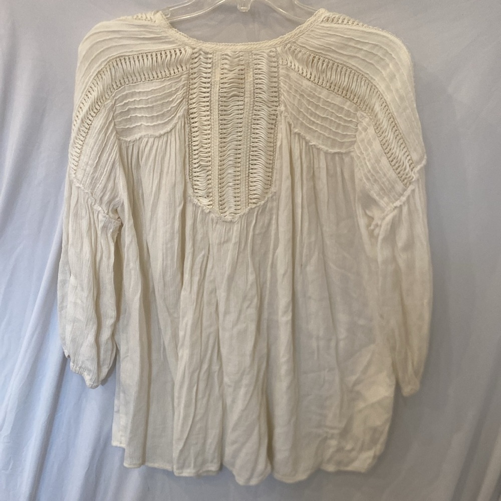 Denim & supply ralph lauren boho white cream shirt blouse medium $125 - Picture 5 of 6